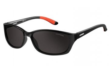 Image of Carrera 8016/S Progressive Prescription Sunglasses CA8016S-0D28-M9-6015 - Frame Color Shiny Black, Lens Diameter 60 mm