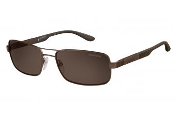 Image of Carrera 8018/S Progressive Prescription Sunglasses CA8018S-0TVL-SP-5717 - Lens Diameter 57 mm, Frame Color Matte Brown
