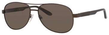 Image of Carrera 8019/S Single Vision Prescription Sunglasses CA8019S-0TVL-SP-5915 - Frame Color Matte Brown, Lens Diameter 59 mm