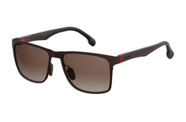 Image of Carrera 8026/S Progressive Prescription Sunglasses CA8026S-0YZ4-LA-5717 - Lens Diameter 57 mm, Frame Color Matte Brown