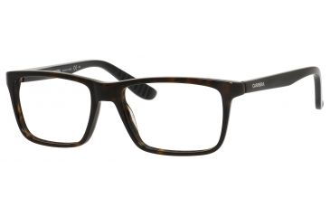 Image of Carrera 8801 Eyeglass Frames CA8801-0TRD-5317 - Dark Havana / Black Frame, Lens Diameter 53mm, Distance Between Lenses 17mm