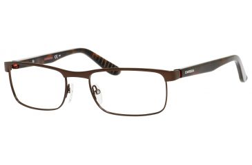Image of Carrera 8802 Progressive Prescription Eyeglasses CA8802-00RH-5519 - Matte Brown / Havana Frame, Lens Diameter 55mm, Distance Between Lenses 19mm