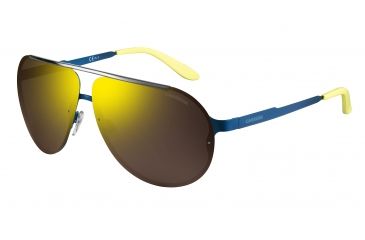 Image of Carrera 90/S Progressive Prescription Sunglasses CA90S-05R1-CU-6510 - Lens Diameter 65 mm, Frame Color Semi Matte E Blue