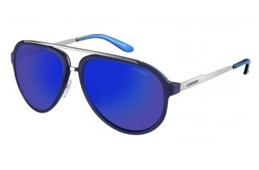 Image of Carrera 96/S Progressive Prescription Sunglasses CA96S-0QZT-XT-5816 - Lens Diameter 58 mm, Frame Color Blue Ruthenium