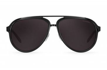 Image of Carrera 96/S Sunglasses CA96S-0GVB-NR-5816 - Shiny Black Matte Black Frame, Brown Gray Lenses, Lens Diameter 58mm, Distance Between Lenses 16mm