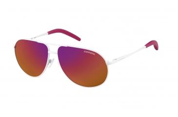 Image of Carrera Carrerino 11/S Single Vision Prescription Sunglasses CARRE11S-0DMV-VQ-5511 - Frame Color White, Lens Diameter 55 mm