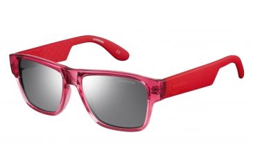 Image of Carrera Carrerino 15/S Progressive Prescription Sunglasses CARRE15S-0KNV-SS-4815 - Lens Diameter 48 mm, Frame Color Transparent / Red
