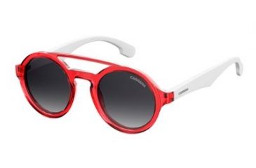 Image of Carrera Carrerino 19/S Progressive Prescription Sunglasses CARRE19S-05SK-9O-4421 - Frame Color Matte Red White, Lens Diameter 44 mm