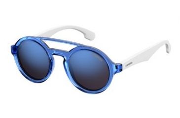 Image of Carrera Carrerino 19/S Progressive Prescription Sunglasses CARRE19S-0WWK-XT-4421 - Lens Diameter 44 mm, Frame Color White Blue Marble