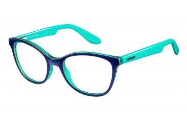 Image of Carrera Carrerino 50 Progressive Prescription Eyeglasses CARRE50-0HMJ-4717 - Blue/Lime Green Frame, Lens Diameter 47mm, Distance Between Lenses 17mm