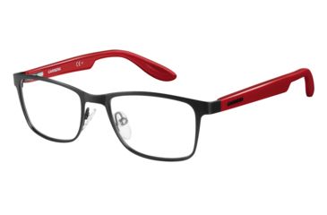 Image of Carrera Carrerino 53 Bifocal Prescription Eyeglasses CARRE53-0HMS-4717 - Matte Black Red Frame, Lens Diameter 47mm, Distance Between Lenses 17mm
