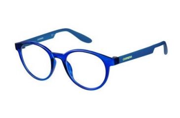 Image of Carrera Carrerino 60 Progressive Prescription Eyeglasses CARRE60-0SYT-4418 - Blue Frame, Lens Diameter 44mm, Distance Between Lenses 18mm