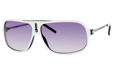 Image of Carrera Cool/S Progressive Prescription Sunglasses COOLS-0YCF-LF-6512 - Frame Color White Black / Palladium, Lens Diameter 65 mm