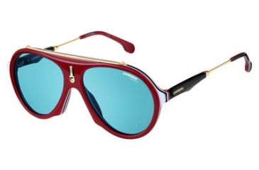 Image of Carrera Flag Progressive Prescription Sunglasses FLAGS-06K3-KU-5716 - Lens Diameter 57 mm, Frame Color Burgundy Gold