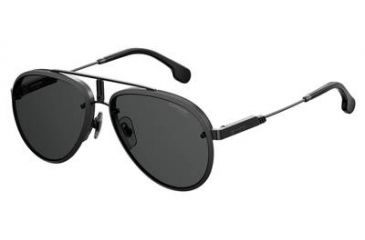 Image of Carrera Glory Sunglasses GLORYS-0003-2K-5817 - Matte Black Frame, Gray Ar Lenses, Lens Diameter 58mm, Distance Between Lenses 17mm