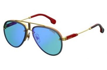 Image of Carrera Glory Sunglasses GLORYS-0LKS-2Y-5817 - Gold / Blue Frame, Gold Sf Lenses, Lens Diameter 58mm, Distance Between Lenses 17mm