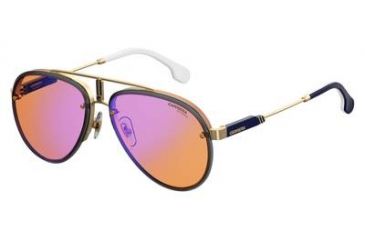 Image of Carrera Glory Sunglasses GLORYS-0OFY-DP-5817 - Gold Orange Frame, Orange Mirror Blue Lenses, Lens Diameter 58mm, Distance Between Lenses 17mm