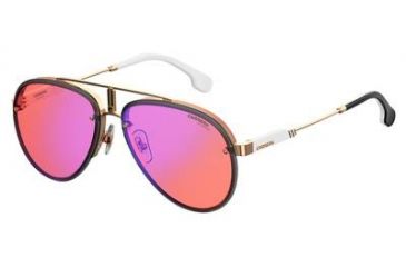 Image of Carrera Glory Sunglasses GLORYS-0Y11-UZ-5817 - Gold/Red Frame, Red Mirror Lenses, Lens Diameter 58mm, Distance Between Lenses 17mm