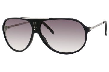 Image of Carrera Hot/S Single Vision Prescription Sunglasses HOTS-0YCG-YR-6411 - Frame Color Black Matte / Palladium, Lens Diameter 64 mm