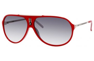 Image of Carrera Hot/S Single Vision Prescription Sunglasses HOTS-06DC-7V-6411 - Lens Diameter 64 mm, Frame Color Red White / Palladium