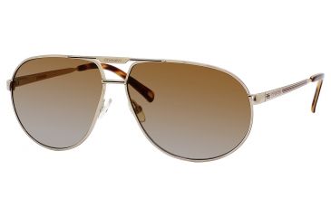 Image of Carrera Master 2/P/S Sunglasses MASTE2PS-MLHP-RW-6112 - Shiny Gold Frame, Brown Shaded Polarized Lenses, Lens Diameter 61mm, Distance Between Lenses 12mm