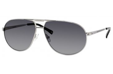 Image of Carrera Master 2/P/S Sunglasses MASTE2PS-YB7P-RV-6112 - Shiny Silver Frame, Gray Shaded Polarized Lenses, Lens Diameter 61mm, Distance Between Lenses 12mm