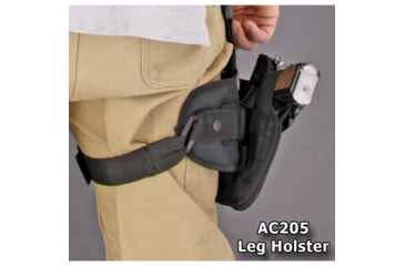 Image of Carry All Tactical Drop Leg Holster, Black Ballistic Nylon Construction With Metal And Composite Hardware, Fits Most Standard Pistols, Includes Adjustable Strap And Leg Harness, P0165