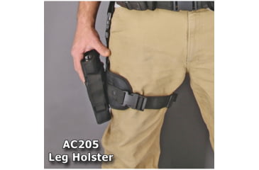 Image of Carry All Tactical Drop Leg Holster, Black Ballistic Nylon Construction With Metal And Composite Hardware, Fits Most Standard Pistols, Includes Adjustable Strap And Leg Harness, P0165