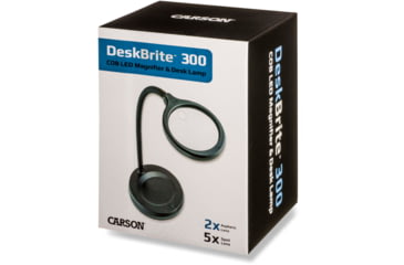 Image of Carson 2-5x DeskBrite 300 Aspheric COB LED Desk Top Magnifier, 3.5 in, LM-30