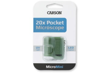 Image of Carson 20x MicroMini LED Lighted Pocket Microscope, Green, MM-280G