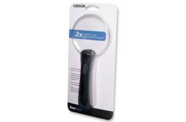 Image of Carson 2x LED Lighted Rimless Magnifier w/ Batteries and Case RM-95