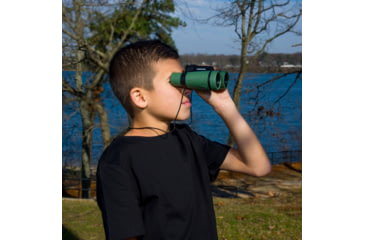 Image of Carson Hawk 5x30mm Roof Prism Ultra Deluxe Kid's Binoculars, Matte, Green, HU-530