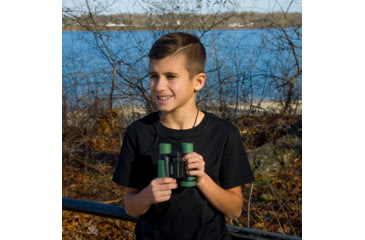 Image of Carson Hawk 5x30mm Roof Prism Ultra Deluxe Kid's Binoculars, Matte, Green, HU-530