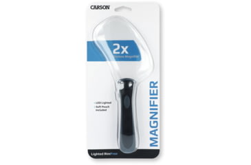 Image of Carson Lighted Rectangle RimFree 2x Magnifier w/ Bright White LEDs RM-77