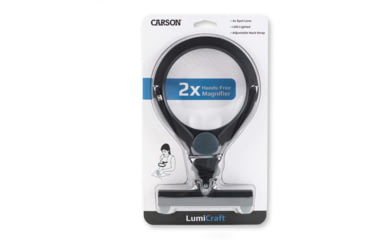 Image of Carson LumiCraft 2x Hands Free Lighted Magnifier with 4x Spot Lens LC-15