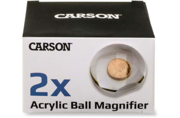 Image of Carson LumiDome Plus 2x Polished Ball Loupe with 75mm base LD-75