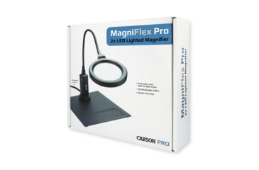 Image of Carson MagniFlexPro 2x LED Lighted Magnifier Loupe w/ 4x Spot Lens, Black CP-90
