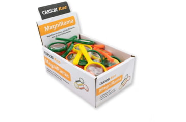 Image of Carson MagniRama Assorted 3x Mini-Magnifiers, Pack of 50, Black/Grey JD-3MU