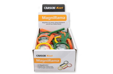 Image of Carson MagniRama Assorted 3x Mini-Magnifiers, Pack of 50, Black/Grey JD-3MU