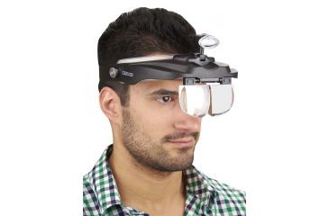 Image of Carson MagniVisorDeluxe Hands-Free Magnifier Loupe, Black CP-60