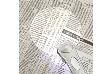 Image of Carson MH-95 Chrome RimFree 2x LED-Lighted Rimless Magnifier / Loupe MH-95