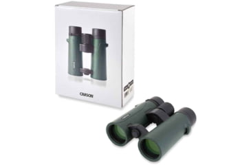 Image of Carson Open Bridge 10x42mm Roof Prism Binoculars, Matte, Green, RD-042