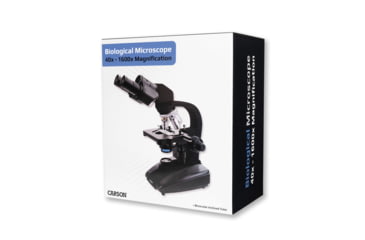Image of Carson Optical Advanced 40x-1600x LED Lit Binocular Compound Microscope, Black, 8.5 in x 6.9 in x 14.1 in, MS-170