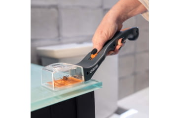 Image of Carson Optical Humane Bug Catcher Tool for Insect Catch-and-Release w/ 5x Magnifier, Gray, 2.2 in x 1.6 in x 10.5 in, HU-30