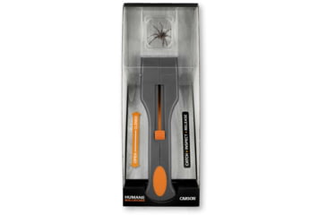 Image of Carson Optical Humane Bug Catcher Tool for Insect Catch-and-Release w/ 5x Magnifier, Gray, 2.2 in x 1.6 in x 10.5 in, HU-30