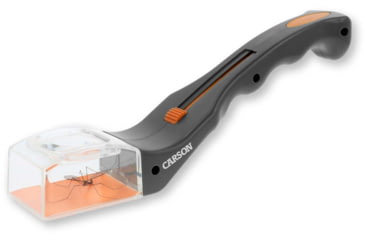 Image of Carson Optical Humane Bug Catcher Tool for Insect Catch-and-Release w/ 5x Magnifier, Gray, 2.2 in x 1.6 in x 10.5 in, HU-30
