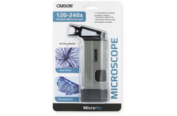 Image of Carson Optical MP-400 MicroPic 120-240x Pocket Microscope, Gray, 1.0 in x 1.7 in x 5.1 in, MP-400