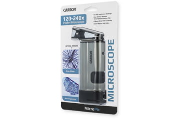 Image of Carson Optical MP-400 MicroPic 120-240x Pocket Microscope, Gray, 1.0 in x 1.7 in x 5.1 in, MP-400