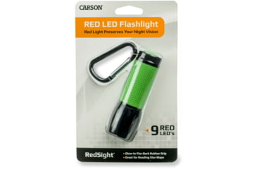 Image of Carson Optical RedSite Light 3 AAA Red LED Flashlight,Neon Green, SL-33