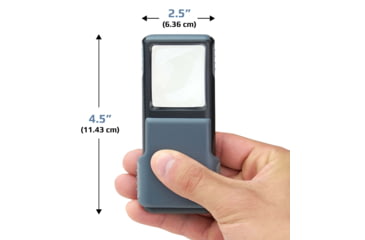 Image of Carson PO-55 MiniBrite 5x Power Slide-Out Pocket Magnifier Loupe,Grey PO-55